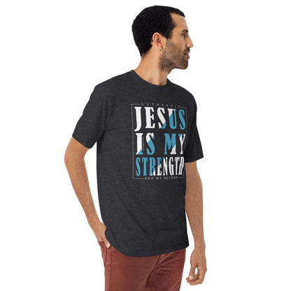 Christian "Jesus is My Strength" premium heavyweight t shirt